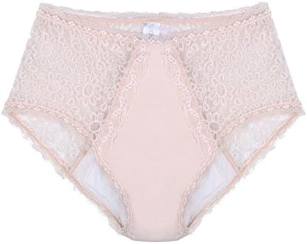 Womens Incontinence Underwear Full Brief Lace -Beige-XXXL-Moderate