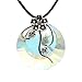 S925 Rhinestone Sterling Silver Feather Bail Slide Pendant Clasp Connector / Findings / Bright