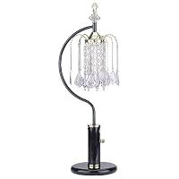ORE International 715BK Table Lamp with Crystal-Like Shades, Black