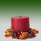 Review   / Multi Colored Berry Candle Ring with 3