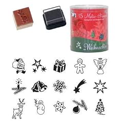HEYDA Motivstempel-Set Weihnachten , Klarsicht-Runddose VE=1