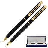 Waterman Hemisphere Black Laquer / GT Pen & Pencil Set - 92002WHS
