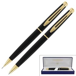 Waterman Hemisphere Black Laquer / GT Pen & Pencil Set - 92002WHS