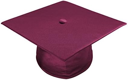 Apparel Group Big Boys' Shiny Maroon Middle School Cap (9.4" x 9.4")