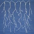 Set of 216 Warm White LED Angel Tear Drop Branch Icicle Christmas Light Curtain
