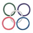 Soft Rubber Penis Ring 5pc Set, Assorted Colors, 1.5 inch
