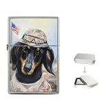 Limited Edition Violano Flip-Top Lighter Dachshund Go Troops!