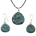 Blue Laugna Lace Briolette Shaped Pendant and title=