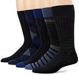 Cole Haan Mens Ticking Argyle 5 Pack Sock