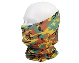 Multifunctional Balaclava Scarf Half Face Mask Orange Deadwood Camo