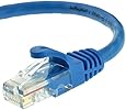 Mediabridge Cat5e Ethernet Patch Cable (100 Feet) - RJ45 Computer Networking Cord - Blue