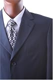 Men's Single Breasted 3 Button Navy Super 150's Wool Feel Dress Suit, CLEARANCE!!!