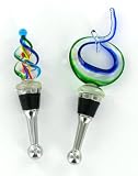 Swirly Glass Collectible Wine Bottle Stoppers Barware