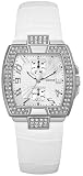 Guess Women's White Leather Strap Watch