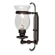 Royce Lighting RW2195/1GLS/ORB Stalton One-Light Hurricane Globe Wall Bracket Oil Rubbed Bronze
