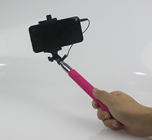 Mobile Accessories Audio Cable Take Pole Wired Remote Control Shooting Shutter Monopod Selfie Extendable Handheld Stick(Monopod)for Iphone IOS system Samsung Android system Cellphone(Black)