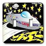 Londons Times Funny Aliens Cartoons - UFO Bumper Stickers - Light Switch Covers - double toggle switch