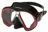 41nr9yWH2%2BL. SL160  Atomic Subframe Mask, Great Scuba Diving Dive Mask with Hard Mask Box, Black/Red
