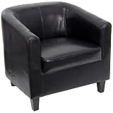 Flash Furniture Black Leather Office Guest Chair / Reception Chair