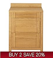 Sonoma 70cm Light Kitchen 3 Drawer Base Unit