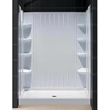 1Visions Shower Set with Left Drain Finish: Chrome, Glass Type: Clear, Size: 30 x 60 