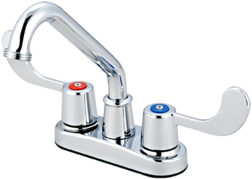 Aviditi Olympia Series B-8190 Elite Two Handle Hi-Tubular Spout Bar Faucet with ADA Wrist Blade Handles, Chrome
Aviditi Olympia Series B-8190 Elite Two Handle Hi-Tubular Spout Bar Faucet with ADA Wrist Blade Handles, Chrome