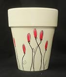 Midnight Dance- Hand Painted Flower Pot