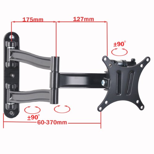 VideoSecu Articulating Arm Tilt Swivel TV Wall Mount Bracket for most 15-23