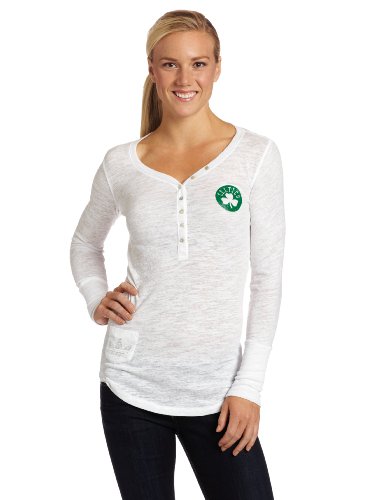 NBA Women's Boston Celtics Originals Sweet Heart Henley (White , X-Large)