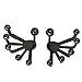 Penderie 3 Pairs Mixed Color Front & Back Earrings Stainless Steel Ear Studs Earbobs Ear Clips