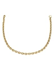 7.5" 14K Yellow Gold Polished Oval Cable Chain Link Bracelet w/ Pear Shape Clasp