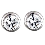 Cubic Zirconia Round Stud Earrings