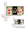Monogram Peppy Pink & Green Polka Dot Glow in the Dark Magnetic Mailbox Cover - D