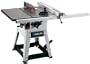 DELTA 36-980 10-Inch Left Tilt 1-1/2-Horsepower Contractor Saw with 30-Inch T2 Fence and 2 Cast-Iron Extension Wings, 115/230-Volt 1-Phase
