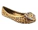 LEOPARD BUCKLE FLAT 7.5 TAN