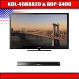 Sony KDL-46HX820 - 46" BRAVIA 3D LED-backlit LCD TV + Sony BDP-S480 - 3D Blu-ray disc player