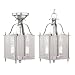 Home-Basics-91 - 2 Light Ceiling Lighting Fixture or Pendant Fixture - Brushed Nickel - B1659