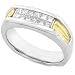 One of a Kind 3/4ctw Princess Diamond Band (GH/VS-SI) in Platinum & 18kt Yellow Gold