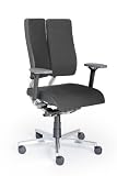 Rohde und Grahl duo-back balance&reg; Ergonomischer B&uuml;rodrehstuhl Bezug schwarz, mit Armlehnen
