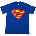 Superman Classic Blue Glow in the Dark Logo T-Shirt