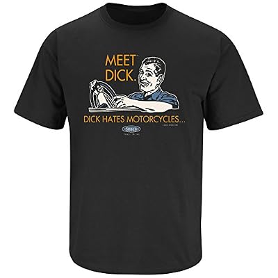 Motorcycles. Don't Be A Dick. Black T-Shirt (S-5X)