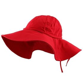 Cotton Wide Brim Hats-Red W27S67B