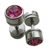 Unisex Silver Round Cut Diamond Earrings [Apparel]