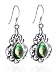  : SUPERB ABALONE VINTAGE STYLE STERLING SILVER FRENCH EAR WIRE HOOK DANGLE EARRINGS