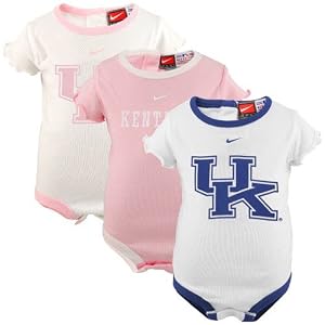 Kentucky Wildcats Baby Girl Nike 3-Pack Creepers