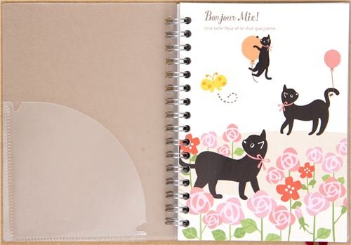 Imagen 4 de Cuaderno de Anilla del Gato Negro con Rosas de Japón