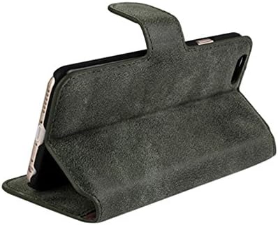 iPhone 6 Case, VICI SKY 4.7" Inch Full-Body Premium Pure leather Flip Wallet Magnetic Closure Cover Skin Case with Foldable Kickstand for iPhone 6 (DARK GREEN)