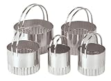 Fox Run 5-Piece Stainless Steel Crinkled Biscuit Cutter Set