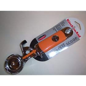 KitchenAid Professional Series Tangerine Orange Lever Ice Cream Scoop