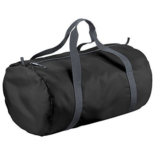 BagBase Packaway Barrel Bag, Black, One Size